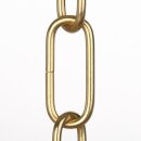 Lampen Metall-Kette 3,8 mm 20x47 | Vermessingt | Zum Aufhängen schwerer Lampen & Kronleuchter | Belastbar bis 18 kg - Meterware