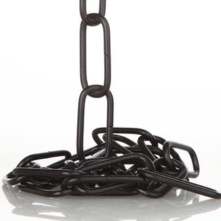 Lampen Metall-Kette 3,8 mm 20x47 | Schwarz lackiert | Zum Aufhngen schwerer Lampen & Kronleuchter | Belastbar bis 18 kg - Meterware