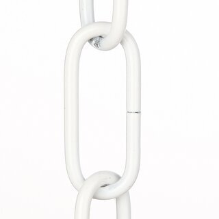 Lampen Metall-Kette 3,8 mm 20x47 | Wei lackiert | Zum Aufhngen schwerer Lampen & Kronleuchter | Belastbar bis 18 kg - Meterware
