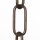 Lampen Metall-Kette 3,8 mm 20x47 | Antik Fumé | Zum Aufhängen schwerer Lampen & Kronleuchter | Belastbar bis 18 kg - Meterware