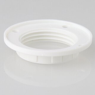 E14 Schraubring Unterring Wei fr Lampenfassungen mit Auengewinde &ndash; Thermoplast  43 mm