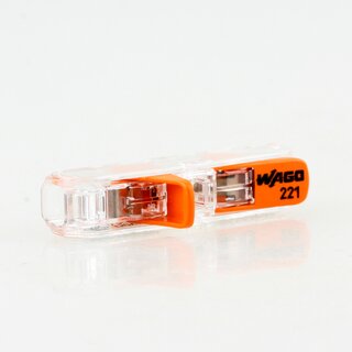 Wago 221-2411 Compact Verbindungsklemme 1-polig transparent fr alle Leiterarten