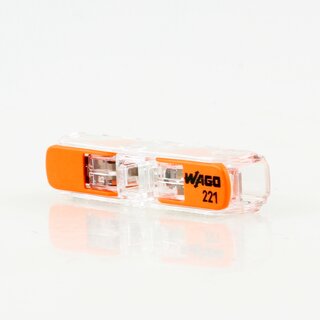 Wago 221-2411 Compact Verbindungsklemme 1-polig transparent fr alle Leiterarten