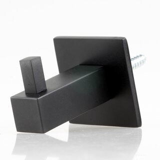 Hfele Mbel Garderobenhaken eckig aus Edelstahl 42x35mm schwarz matt