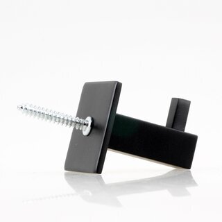 Hfele Mbel Garderobenhaken eckig aus Edelstahl 42x35mm schwarz matt