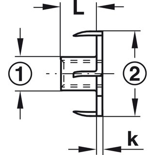Hfele Einschlagmutter M4 Metall verzinkt,  15 mm, Lnge 7,5 mm