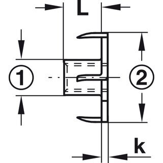 Hfele Einschlagmutter M5 Metall verzinkt,  17 mm, Lnge 7 mm