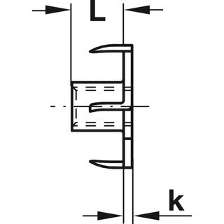 Hfele Einschlagmutter M5 Metall verzinkt,  17 mm, Lnge 7 mm