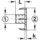 Häfele Einschlagmutter M8 Metall verzinkt, Ø 22,5 mm, Länge 9,5 mm