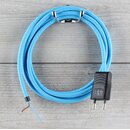 Textilkabel Anschlussleitung Zuleitung 1-5m hellblau mit...