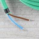 Textilkabel Anschlussleitung Zuleitung 1-5m grün mit Euro-Flachstecker