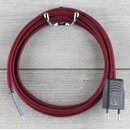 Textilkabel Anschlussleitung Zuleitung 1-5m bordeaux mit...