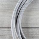 Textilkabel Anschlussleitung Zuleitung 1-5m grau mit Euro-Flachstecker