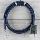 Textilkabel Anschlussleitung Zuleitung 1-5m marineblau...