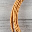 Textilkabel Anschlussleitung Zuleitung 1-5m englisch gold mit Euro-Flachstecker
