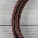 Textilkabel Anschlussleitung Zuleitung 1-5m braun mit Euro-Flachstecker