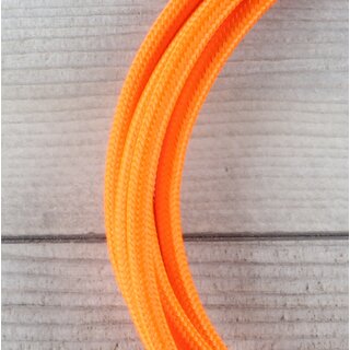 Textilkabel Anschlussleitung Zuleitung 1-5m orange mit Euro-Flachstecker