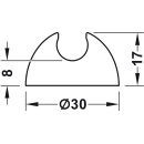 Häfele Bodenschoner 30 mm Kunststoff schwarz für Stühle