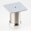 Hfele Mbelfu 80 mm rund mit Platte & Hheneinstellung,...