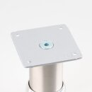 Häfele Möbelfuß 80 mm rund mit Platte & Höheneinstellung, Aluminium