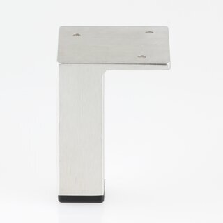 Hfele Mbelfu 80mm mit Platte Edelstahl matt gebrstet ohne Hhenvesrtellung Tragkraft 50kg