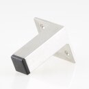 Häfele Möbelfuß 80 mm quadratisch Edelstahl matt gebürstet mit Platte Tragkraft 50kg