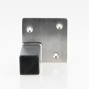 Häfele Möbelfuß 80 mm quadratisch Edelstahl matt gebürstet mit Platte Tragkraft 50kg