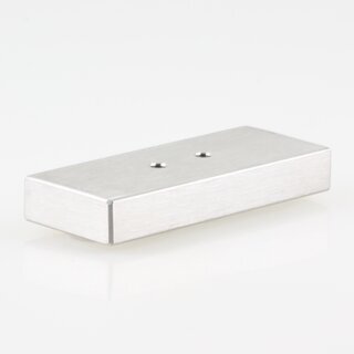 Hfele Design-Mbelfu Mbelfe 100x15mm Edelstahl gebrstet