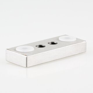 Hfele Design-Mbelfu Mbelfe 100x15mm Edelstahl gebrstet