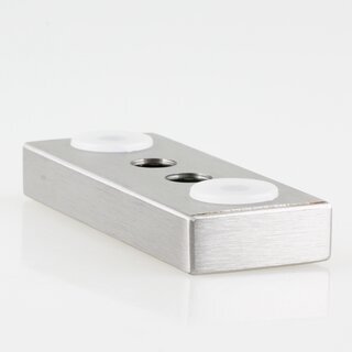 Hfele Design-Mbelfu Mbelfe 100x15mm Edelstahl gebrstet