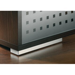Hfele Design-Mbelfu Mbelfe 100x15mm Edelstahl gebrstet