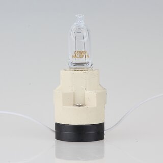 G9 Hochvolt-Halogen-Lampenfassung mit 15 cm PTFE-Leitung,  26,5 mm