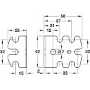 Häfele Universalwinkel Raster 32 Stahl weiß 50x42x25mm