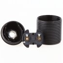 E27 Kunststoff Lampenfassung schwarz mit Außengewinde M10x1 IG 250V/4A