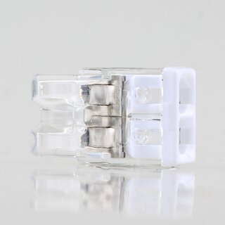 Wago 2273-202 Compact Verbindungsklemme 2-polig wei/transparent fr NYM-J Kabel