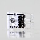 Wago 2273-202 Compact Verbindungsklemme 2-polig weiß/transparent für NYM-J Kabel