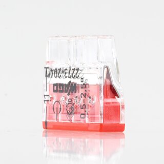 Wago 2273-204 Compact Verbindungsklemme 4-polig transparent/rot fr NYM-J Kabel