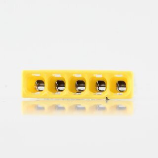 Wago 2273-205 Compact Verbindungsklemme 5-polig transparent/gelb fr NYM-J Kabel