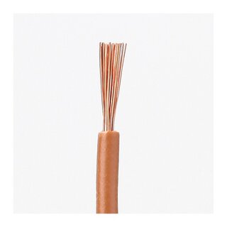 PVC Aderleitung Elektro-Kabel Stromkabel 1x0.75mm H05V-K braun (NYA-F) flexibel - Meterware