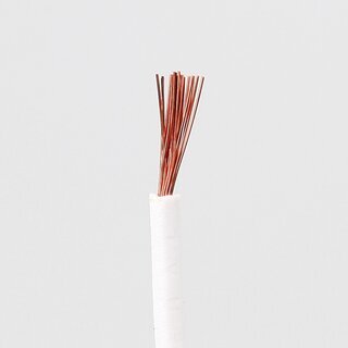 PVC Aderleitung Elektro-Kabel Stromkabel 1x0,75 mm H05V-K wei (NYA-F) flexibel - Meterware