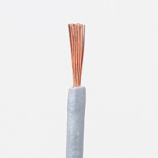 PVC Aderleitung Elektro-Kabel Stromkabel 1x0,75 mm H05V-K grau (NYA-F) flexibel - Meterware