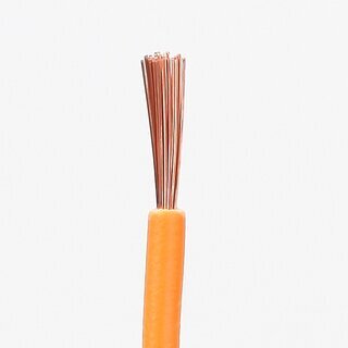 PVC-Aderleitung Elektro-Kabel Stromkabel 1x0,75 mm H05V-K orange (NYA-F) flexibel - Meterware