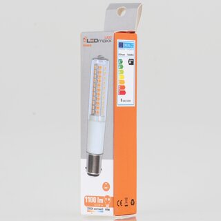 B15d LED Leuchtmittel 8,5W T18 3000K warmwei 1100lm &ndash; LEDmaxx