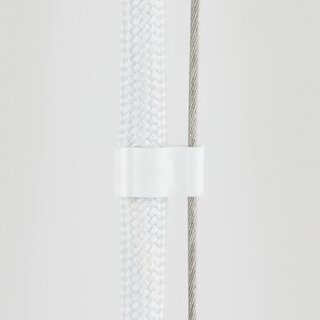 Kabelclip Kabelhalter Seilhalter-Clip fr Stahlseile Lampen-Kabel 6.0-7.5mm + Drahtseil 1.0-1.2mm Kunststoff wei