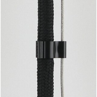 Kabelclip Kabelhalter Seilhalter-Clip fr Stahlseile Lampen-Kabel 6.0-7.5mm + Drahtseil 1.0-1.2mm Kunststoff schwarz