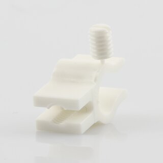 Kabelclip Kabelhalter Seilhalter-Clip fr Stahlseile Lampen-Kabel 7.0-8.5mm + Drahtseil 1.0-2.0mm Kunststoff wei