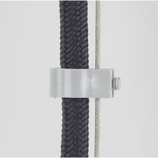 Kabelclip Kabelhalter Seilhalter-Clip fr Stahlseile Lampen-Kabel 7.0-8.5mm + Drahtseil 1.0-2.0mm Kunststoff grau