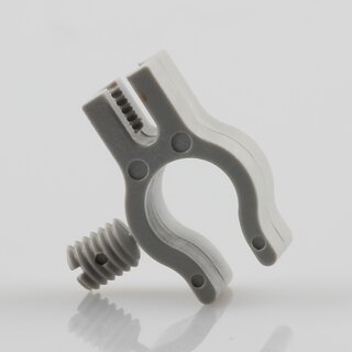 Kabelclip Kabelhalter Seilhalter-Clip fr Stahlseile Lampen-Kabel 7.0-8.5mm + Drahtseil 1.0-2.0mm Kunststoff grau