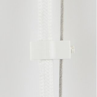 Kabelclip Kabelhalter Seilhalter-Clip fr Stahlseile Lampen-Kabel 5.0-6.5mm + Drahtseil 1.0-2.0mm Kunststoff wei