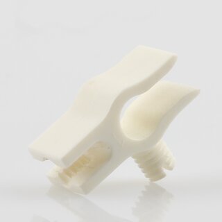 Kabelclip Kabelhalter Seilhalter-Clip fr Stahlseile Lampen-Kabel 5.0-6.5mm + Drahtseil 1.0-2.0mm Kunststoff wei